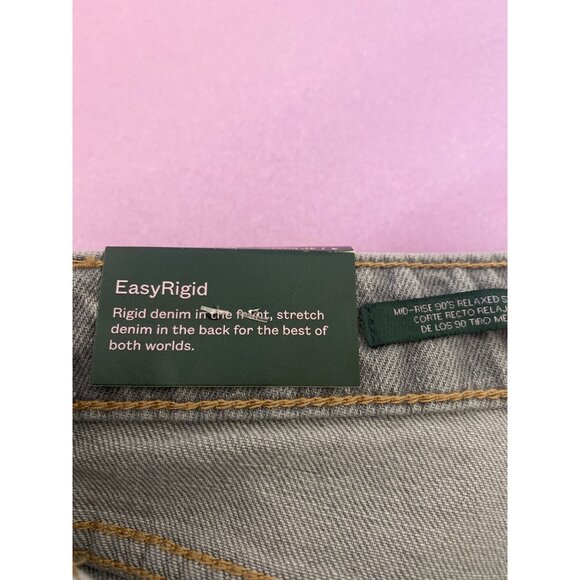 NWT Wild Fable Women’s Gray Distressed Mid-Rise 90’s Straight-leg Jeans Size 4 - Picture 8 of 9